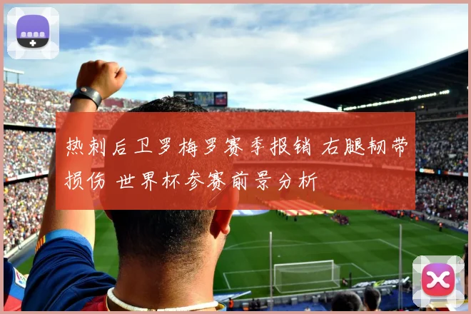 热刺后卫罗梅罗赛季报销 右腿韧带损伤 世界杯参赛前景分析